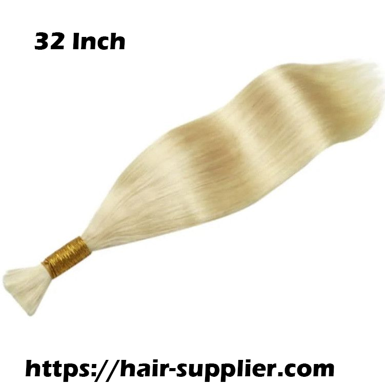 Buy 32 Inch Blonde bulk Hair Extensions | Extra Long Luxury Wholesale Hair